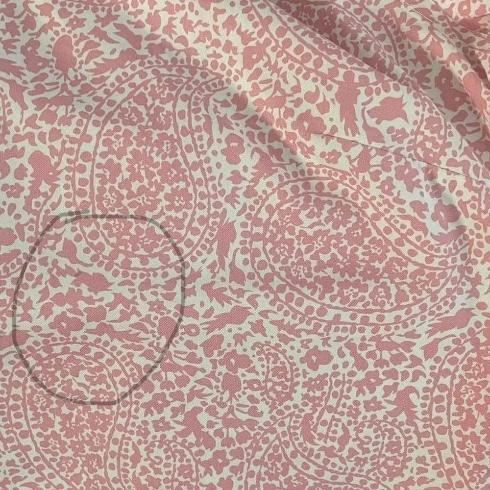 Lands End Pink Print Button Up Shirt Sz 6 - Picture 2 of 5